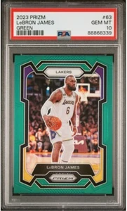 2023 Prizm Lebron James Green Prizm Card Psa 10!!! - Picture 1 of 2
