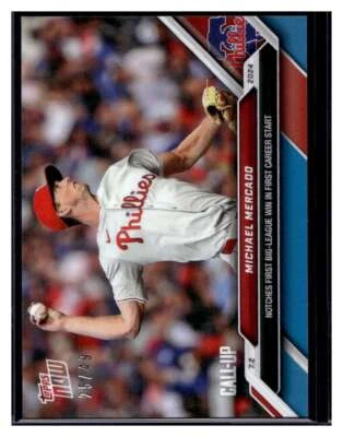 2024 Topps Now #369 Michael Mercado Blue Parallel #d 25/49 RC - Image 1 of 2