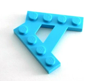 8 LEGO Medium Azure Plate A-Frame 45° Wedge Trapeze Bracket Dimensions (15706) - Picture 1 of 1