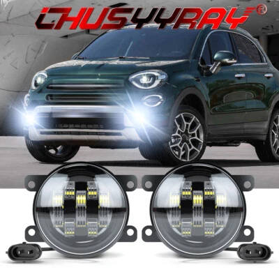 Luz antiniebla LED transparente para parachoques delantero de actualización más nueva para Fiat 500X 2019-2022 Foto 1 de 4