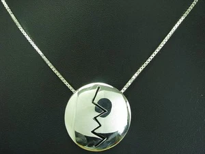 925 Argento Sterling Collana Pendente / Vero Argento/60,0cm/13,1g - Foto 1 di 3