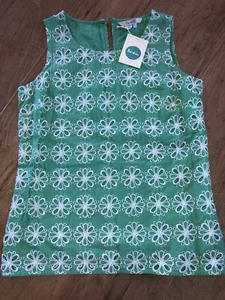 Damen Boden Ösen Häkel Schlüsselloch Bank Tank Grün Größe 2 - Bild 1 von 6