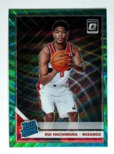 Panini Donruss Optic Rated Rookie Green Wave Prizm Rui Hachimura Wizards 2019-20 - Imagen 1 de 3