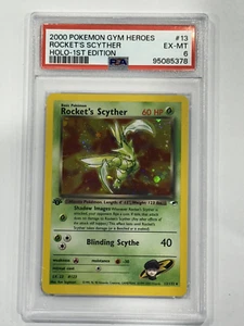 2000 Pokemon Gym Heroes 1st Edition - Rocket's Scyther Holo #13 PSA 6 EX-MT - Picture 1 of 2