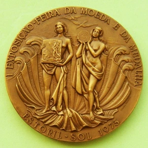 Moneda Numismática Mujer Desnuda Interior Sea Shell Expo Casino 1973 ¡Medalla de Bronce! - Imagen 1 de 2