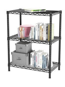 3 Tier Adjustable Storage Shelves Rack Standing Shelving Units 200 LBS Loadin... - Picture 1 of 9