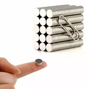 30 Pcs 10x2.6 MM Small Magnets, Mini Silver Collar Stay Button Magnet, Strong... - Picture 1 of 8