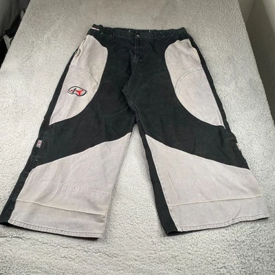 Pantalones Kikwear De Colección Para Hombres 40x28 Gris Algodón Sueltos Pierna Ancha Rave Skate Y2K Foto 1 de 4