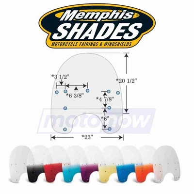 Memphis Shades Replacement Plastic for HD Detachable King Size Windshield du Foto 1 de 4