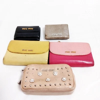 SIN TARIFA Juego de 5 Cartera Miu Miu Cuero Rosa 1462774 Foto 1 de 4
