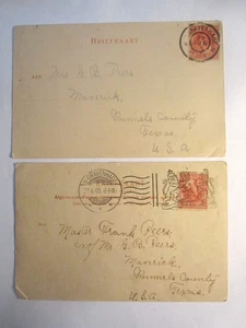 2 NETHERLANDS CARDS GRAVENHAGE CANCEL - Picture 1 of 2