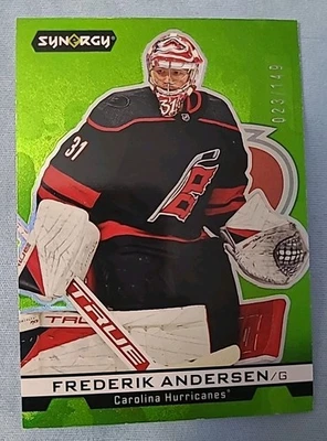 Frederik Andersen HURRICANES 2024-25 Synergy NHL Impressions Green /149 - Image 1 of 2