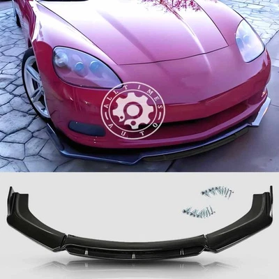 For Chevrolet	Corvette C6 Z06 2008-2013 Front Bumper Lip Splitter Spoiler US Foto 1 de 4