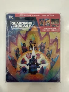 NEW Guardians of the Galaxy Vol 3 Steelbook (4K + Blu-ray + Digital) Best Buy - Picture 1 of 4