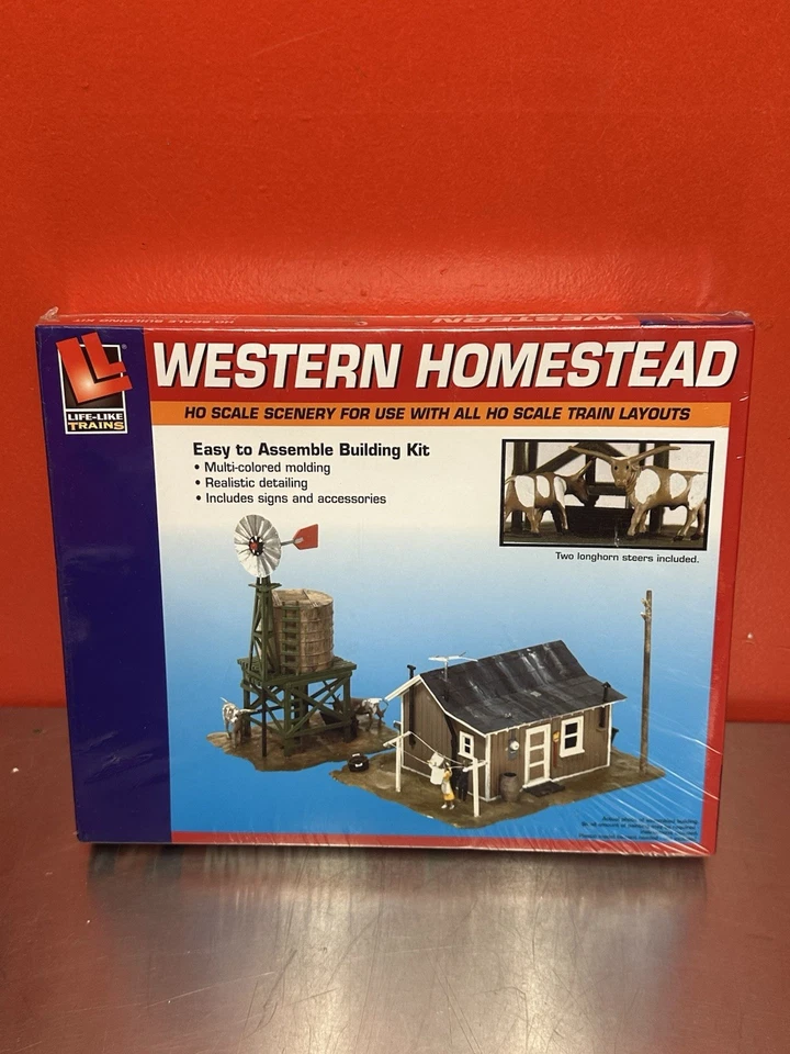 Western Homestead HO Scale Building Kit With Detailed Decals Realism Structure