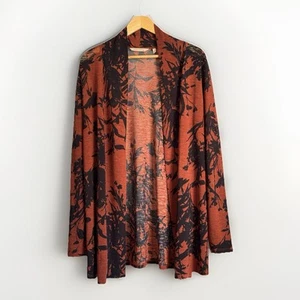 Soft Surroundings Mara Floral Topper Cardigan Sweater Womens M Boho Ethereal - Picture 1 of 9