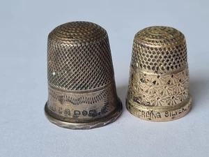 2 x Sterling Silber Fingerhüte 1852 - Bild 1 von 23