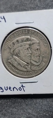 1924-P HUGUENOT SILVER 50C ✪ UNCIRCULATED ✪ COMMEM HALF DOLLAR COIN ◢TRUSTED◣ - Image 1 of 4