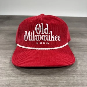 Retro alte Milwaukee Mütze Kappe Druckknopflasche Cord bestickt Seil Herren Mad Engine - Bild 1 von 8