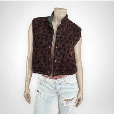 Chaleco sin mangas reversible estampado animal leopardo mediano Foto 1 de 4