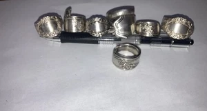 Lotto X 7 Anello Cucchiaio Piatto Argento Sterling Misura Mix Spedizione Rapida Garanzia 👍 - Foto 1 di 9