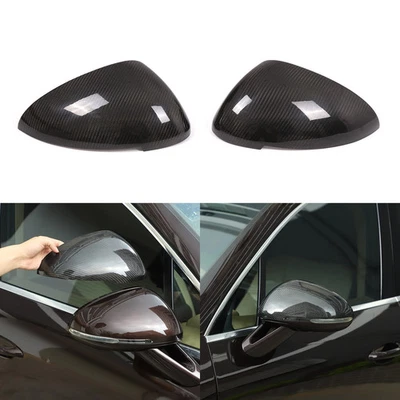 Cubierta adicional del espejo retrovisor de fibra de carbono real para Porsche Macan 2014-2024 Foto 1 de 4