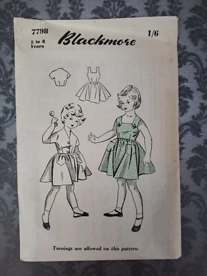 1950s Blackmore Paper Sewing Pattern Vintage Girls Dress 5 - 6  yrs - Image 1 of 2