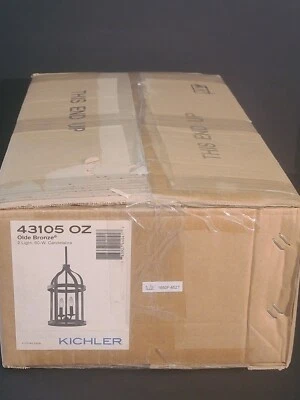 Kichler 43105OZ Steeplechase10" Olde 青铜室内灯笼吊坠吸顶灯 — 第 1/3 张图片