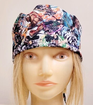 ATTACK ON TITAN ANIME COLLAGE MEDICAL NURSE SCRUB CAP ( 2 SIZE SELECTION )  - Image 1 of 4