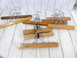 Wood  Clamp Hangers Pant Skirt Posters Crafts Set of 9 Assorted Sizes - Picture 1 of 10