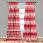 Nordic Microfiber Curtains 2 Panel Set for Living Room Bedroom in 3 Sizes