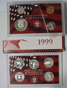 1999-S SILVER Proof Set United States US Mint Original Government Packaging Box - Picture 1 of 1