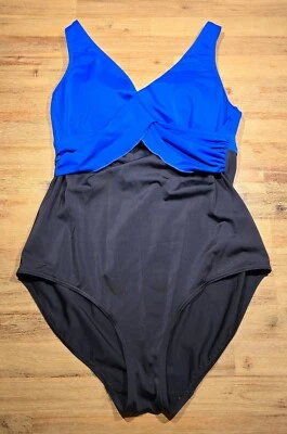 BPC BON PRIX SELECTION Badeanzug, Gr. 46, schwar-blau, neuwertig - Bild 1 von 4