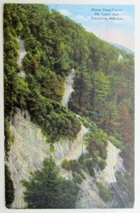 VINTAGE POSTCARD HORSE SHOE CURVE MT.LOWE CALIFORNIA railroad train railway - Picture 1 of 2