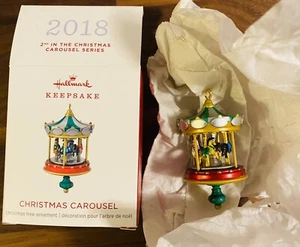 Hallmark Keepsake Christmas Carousel MINIATURE Ornament 2018 - Picture 1 of 5