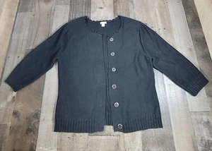 Apt. 9 Women's Solid Button Detail Cardigan Sweater Black Size XL - Picture 1 of 7