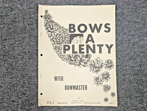 Vintage 1967 Master Bow Maker Instruction Book Only Guidance for Bowmaster - Picture 1 of 6