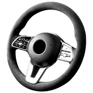 Cubierta de volante Alcantara puntada a mano para Benz W177 W205 C118 C257 213 W463 - Imagen 1 de 11