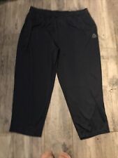 Reebok Men's Black Speedwick Track Exercise Lined Pants Size 2Xlt Drawstring