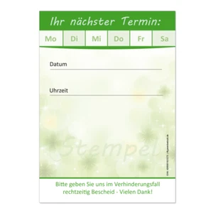 Terminblöcke-512 (20 Stück) 50 Blatt p Block Neutral Kleeblatt Grün DIN A7 - Bild 1 von 2