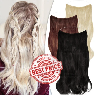 DICK Haar Wire In 100% Remy Echthaar Stirnband Extensions weft Haarteil No Clip