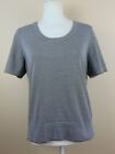 Brooks Brother Large Knit Sweater Scoop Neck Silk / Cotton Women's Short Sleeves