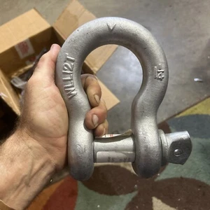 Crosby 1-1/4" 102948  12 Ton WLL Hot Galvanized Screw Pin Anchor Shackle NeW - Picture 1 of 3
