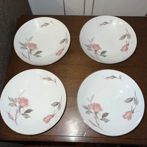 Vtg Mcm Sango Japan Fine China Nancy Set Of 4 Coupe Soup Bowls Never Used - Picture 1 of 6