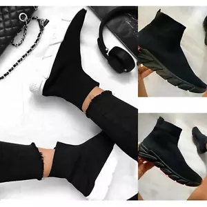 Mujeres Damas Entrenadores Calcetín Tenis Caminar Tejido Correr Gimnasio Informal Bombas Zapatos Talla - Imagen 1 de 1