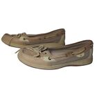 Sperry Top Sider Womens Size 9M Tan Beige Leather Comfort Boat Shoe 9102047
