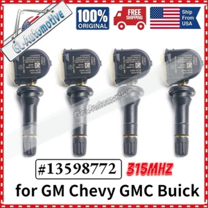 4PCS 13598772 TPMS Fit for GM Chevy GMC Buick Tire Pressure Monitoring Sensors - Picture 1 of 7