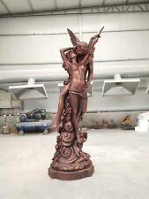 BEAUTIFUL BRONZE STATUE OF PSYCHE REVIVED BY THE CUPID'S KISS STATUE - BPK21