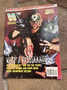 WWF Wrestling Magazine July 1997 UNCUT TRADING CARD SHEET Sycho Sid UNDERTAKER + - Bild 1 von 17
