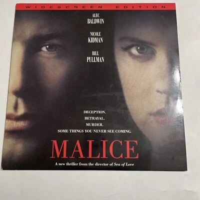 Malice Widescreen Edition Laserdisc LD Alec Baldwin Nicole Kidman - Image 1 of 4
